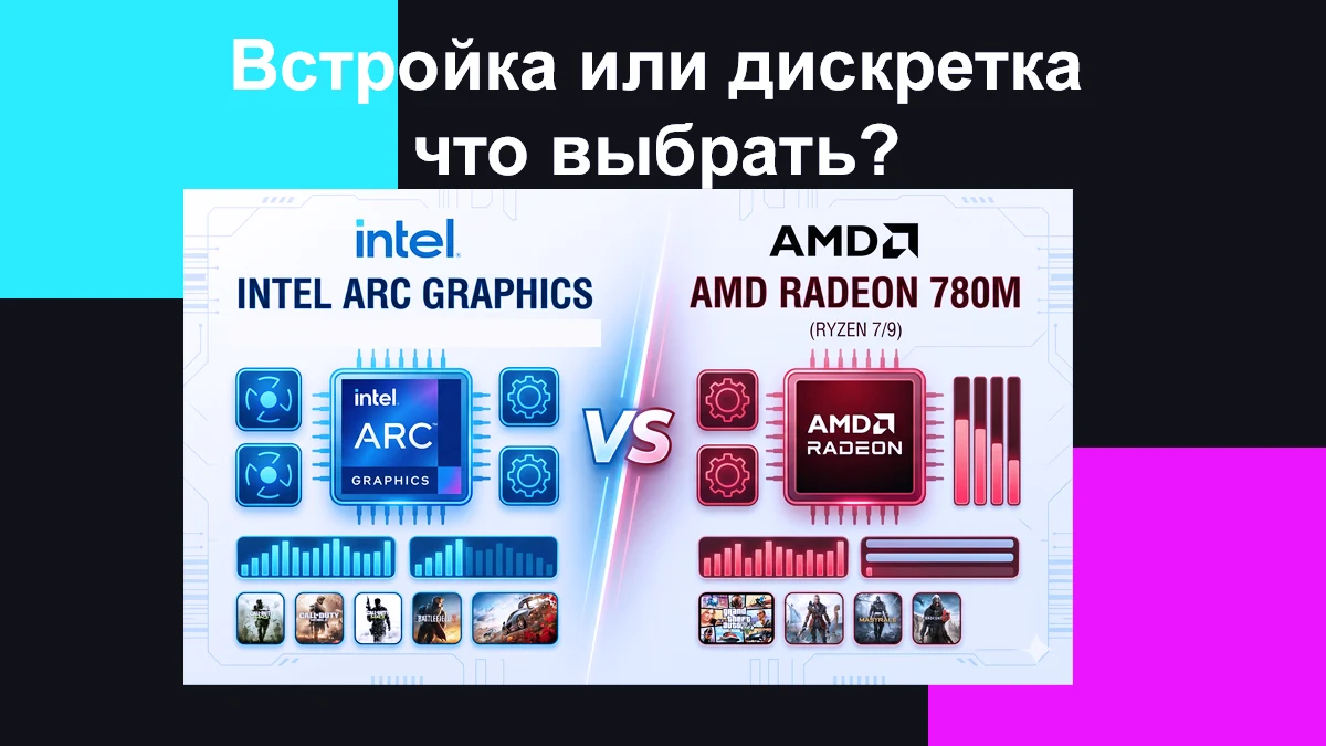 Встройка или дискретка: сравниваем мощные встройки от AMD и Intel (Radeon 780/880/890M и Intel ARC)